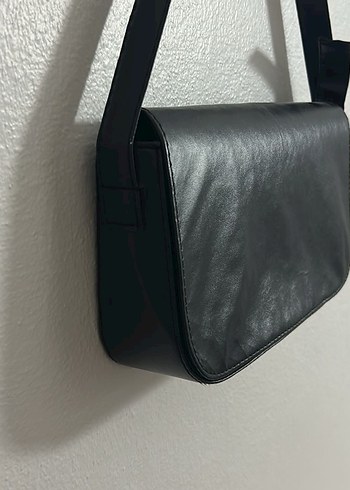 Siyah Deri Minimalist Kadın Çanta - Görsel 3