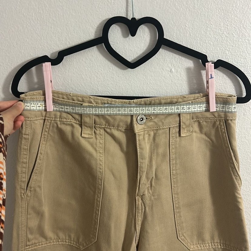 Bej Kadın Pamuk Kumaş Rahat Pantolon - Görsel 4