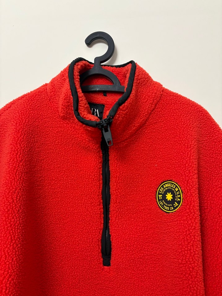 Zara Yarım Fermuarlı Yünlü Ceket - Görsel 4