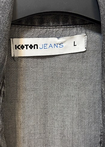 Koton Jeans Gri Düğmeli Erkek Denim Kot Ceket - Görsel 2