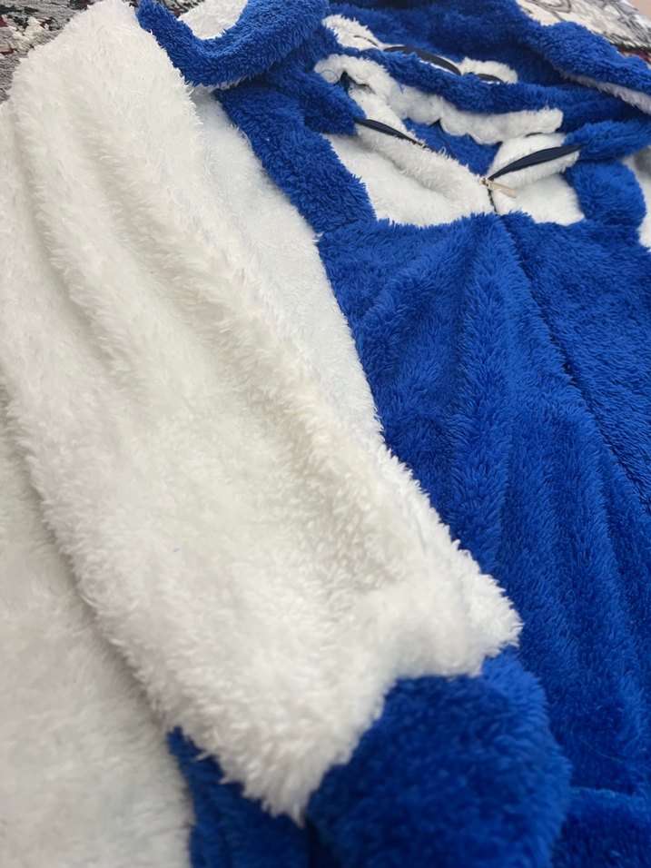 Mavi Disney peluş kadın tulum - Görsel 4