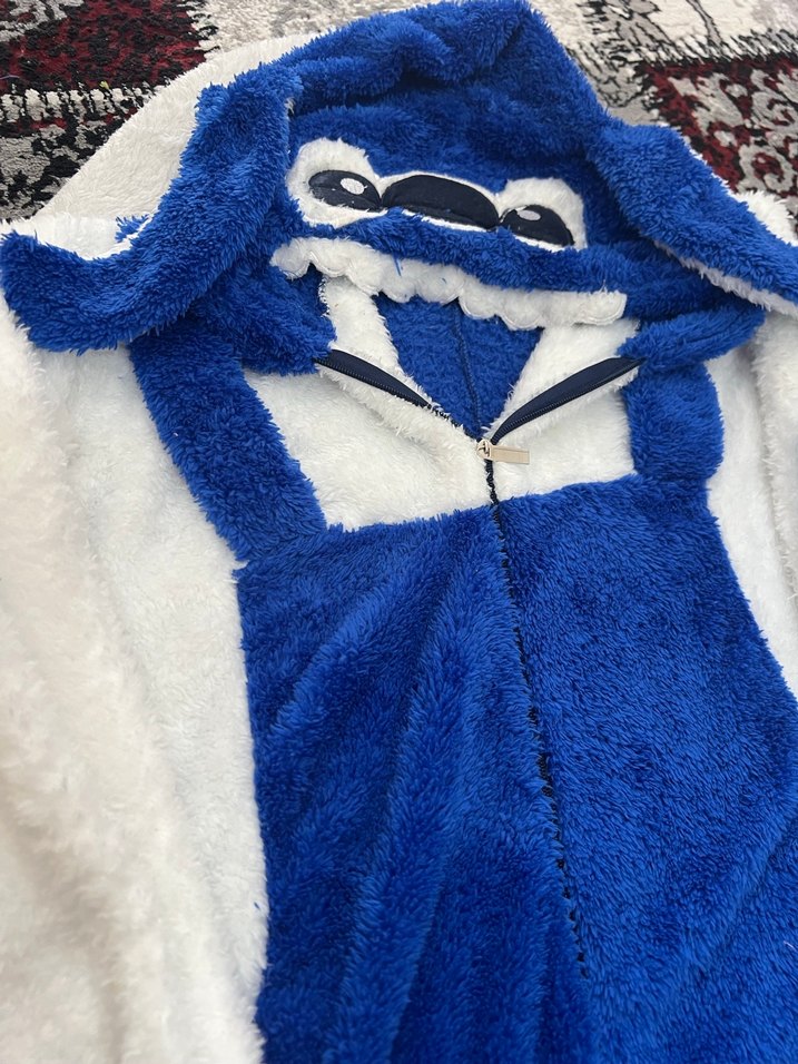 Mavi Disney peluş kadın tulum - Görsel 2