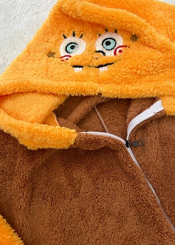 Leopar Desenli Kahverengi Kadın tulum - Görsel 3