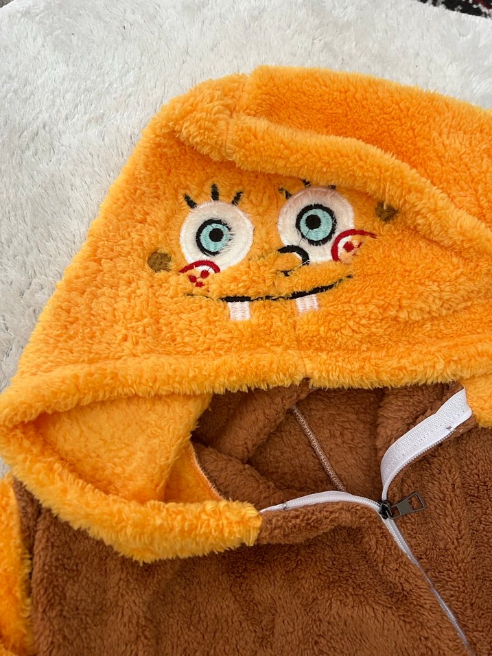 Leopar Desenli Kahverengi Kadın tulum - Görsel 2