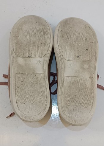 Kinetix pudra rengi düz taban sneaker - Görsel 4