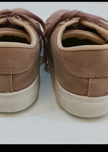 Kinetix pudra rengi düz taban sneaker - Görsel 3