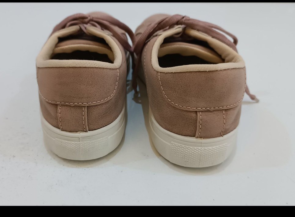 Kinetix pudra rengi düz taban sneaker - Görsel 3