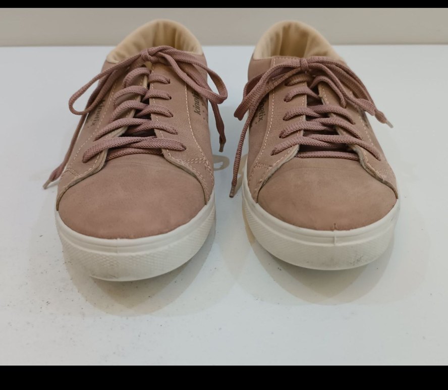 Kinetix pudra rengi düz taban sneaker - Görsel 2