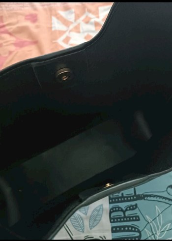 Siyah Suni Deri Çıtçıtlı Kadın Omuz Çantası - Görsel 2