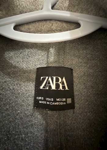 Gri Uzun Yün Karışımlı Kaban - Görsel 3