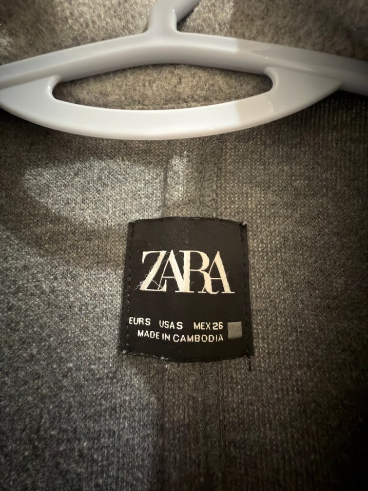 Gri Uzun Yün Karışımlı Kaban - Görsel 3