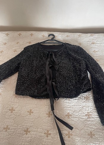 Siyah Payetli Bolero - Görsel 4