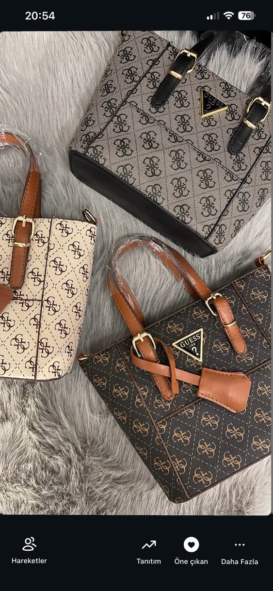 Bej Deri Kadın Çanta - Görsel 3