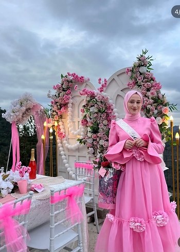 Tesettür bekarlığa veda elbisesi - Görsel 6