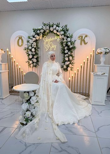Tesettür Nikah Söz Elbisesi - Görsel 5