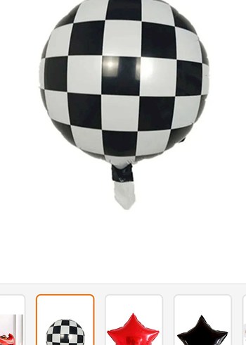 Kırmızı Yarış Temalı Parti Balon Seti - Görsel 3