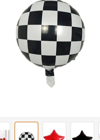 Kırmızı Yarış Temalı Parti Balon Seti - Görsel 5