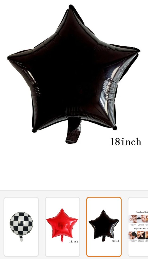 Kırmızı Yarış Temalı Parti Balon Seti - Görsel 2