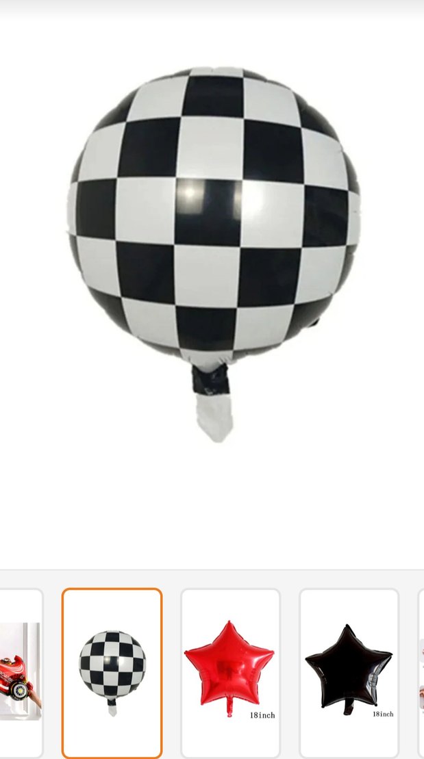 Kırmızı Yarış Temalı Parti Balon Seti - Görsel 3