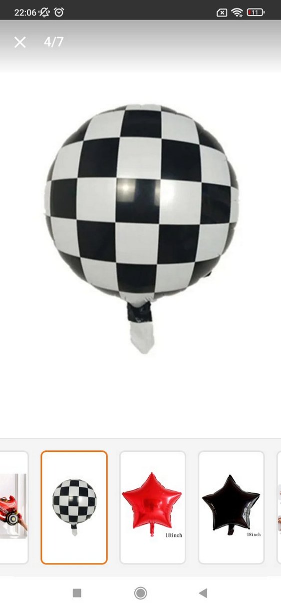 Kırmızı Yarış Temalı Parti Balon Seti - Görsel 5