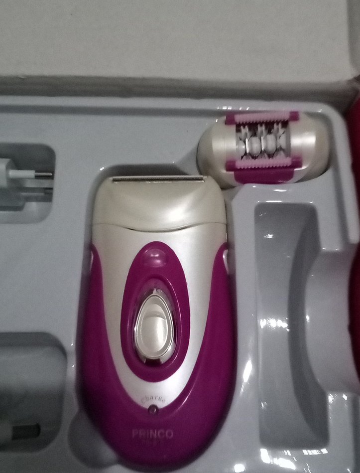 Pembe Epilatör Seti ve Temizleme Fırçası - Görsel 2