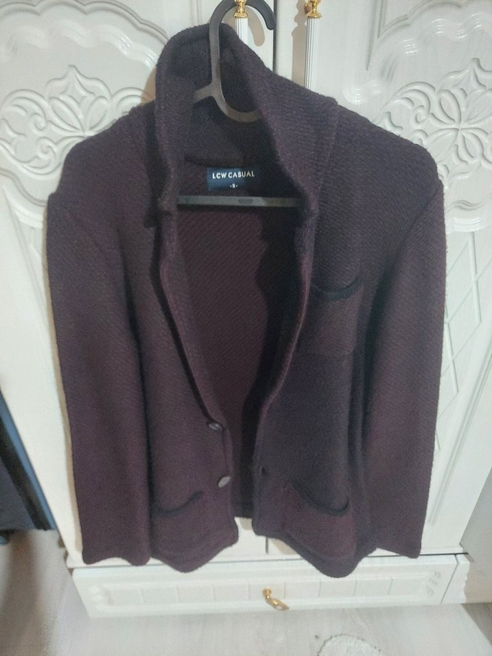 düğmeli bordo gri erkek ceket - Görsel 2