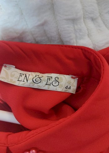 Kırmızı Uzun Kollu Kadın Tunik - Görsel 2