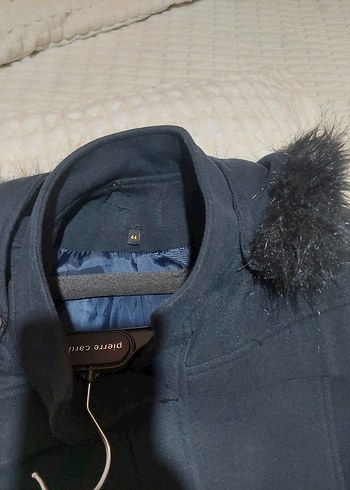 lacivert kaşe kaban - Görsel 4