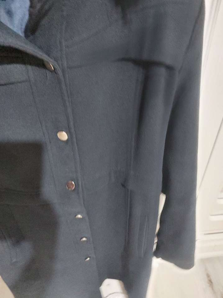 lacivert kaşe kaban - Görsel 3