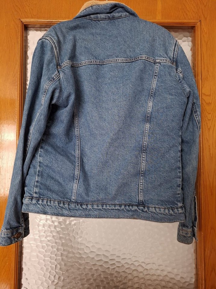 Düğmeli erkek Mavi Denim Ceket - Görsel 2