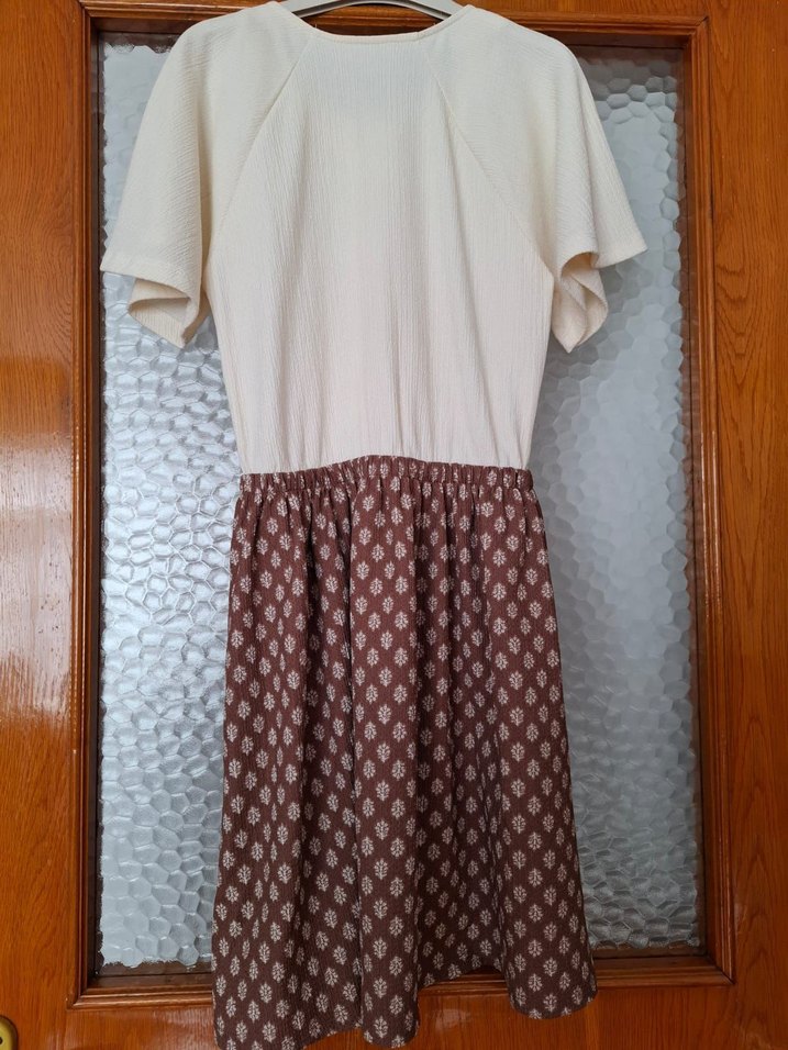 Düğmeli Pamuklu Bohem Midi Elbise - Görsel 2