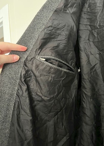 Gri Düğmeli blazer Ceket - Görsel 4