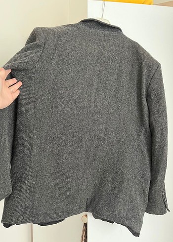 Gri Düğmeli blazer Ceket - Görsel 5