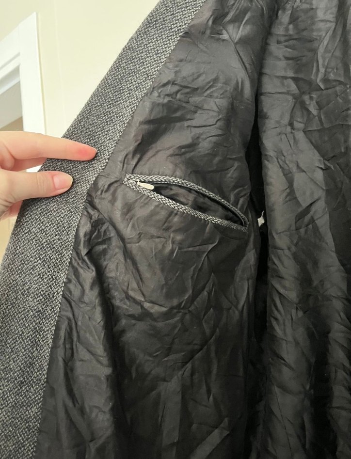 Gri Düğmeli blazer Ceket - Görsel 4