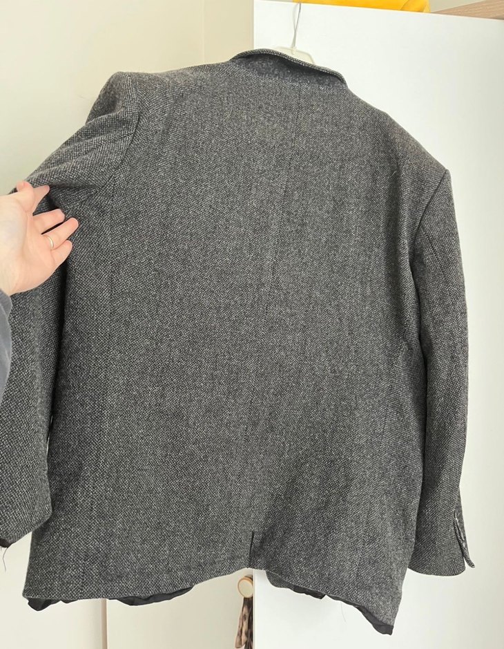 Gri Düğmeli blazer Ceket - Görsel 5