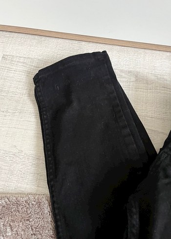 Düğmeli Siyah Erkek Kot Pantolon - Görsel 4