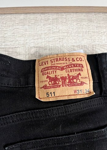 Düğmeli Siyah Erkek Kot Pantolon - Görsel 3