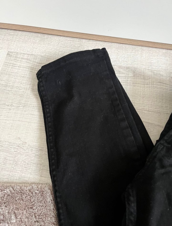 Düğmeli Siyah Erkek Kot Pantolon - Görsel 4