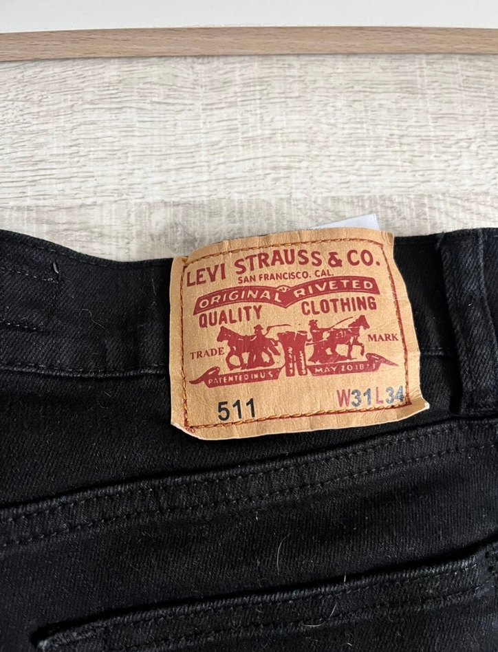 Düğmeli Siyah Erkek Kot Pantolon - Görsel 3