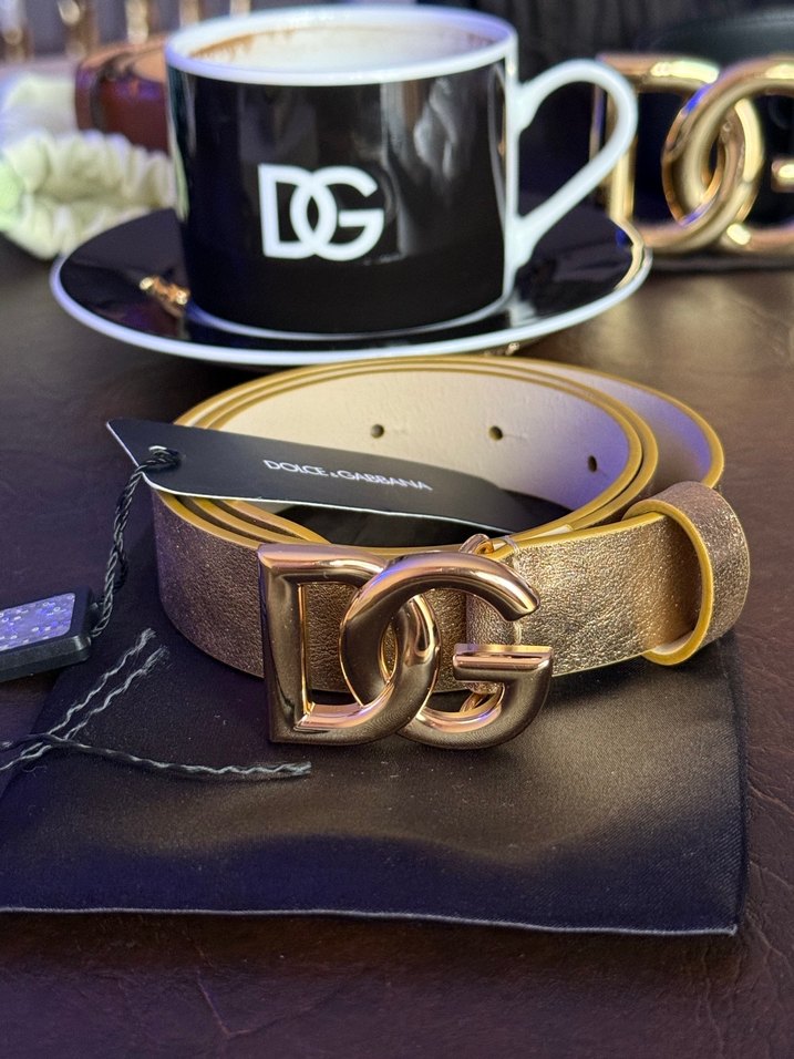 Altın Renk Deri Kadın Kemer - Görsel 4