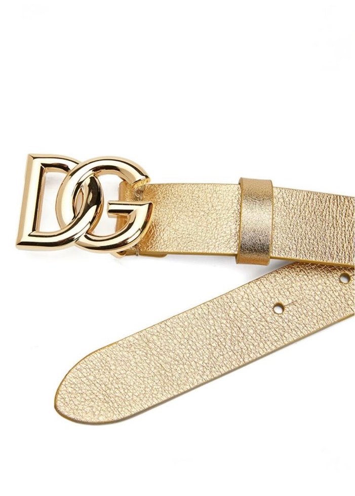 Altın Renk Deri Kadın Kemer - Görsel 2