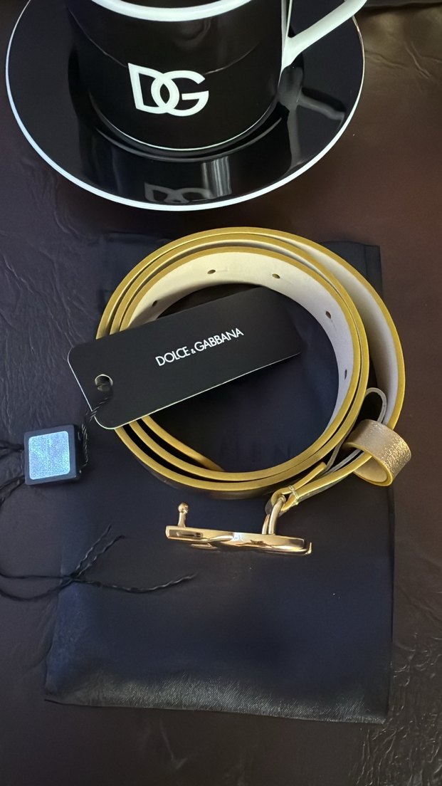 Altın Renk Deri Kadın Kemer - Görsel 3