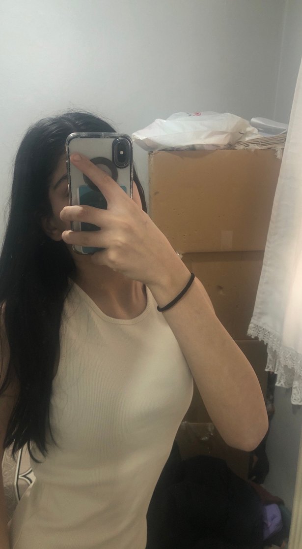 Krem rengi tam kalıp mini elbise - Görsel 4