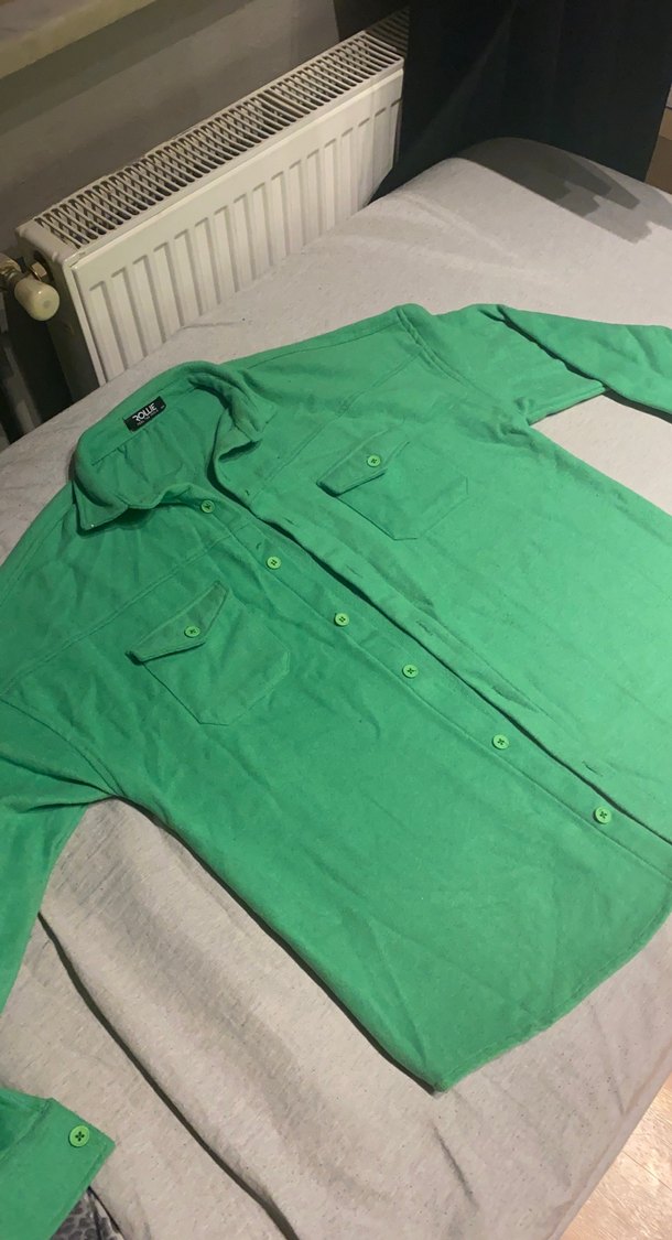 Yeşil erkek polar gömlek - Görsel 3