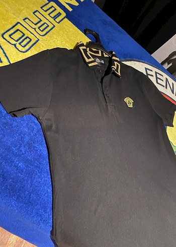 Desenli Siyah Erkek Polo Tişört - Görsel 2