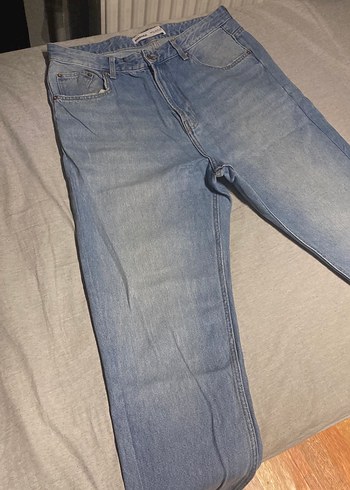 Bershka erkek baggy Mavi Bol Kesim Kot Pantolon - Görsel 2