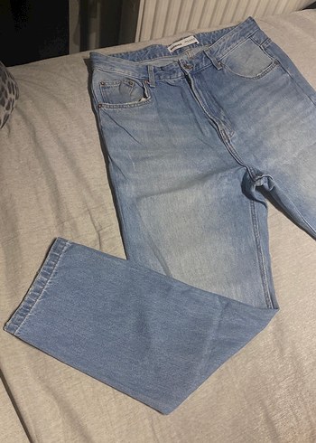 Bershka erkek baggy Mavi Bol Kesim Kot Pantolon - Görsel 3