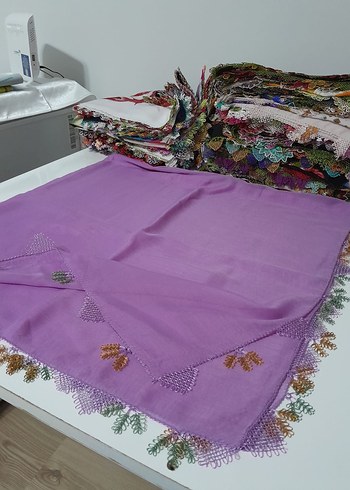 Dantel Detaylı Çok Renkli Bohem Kadın Şal - Görsel 4