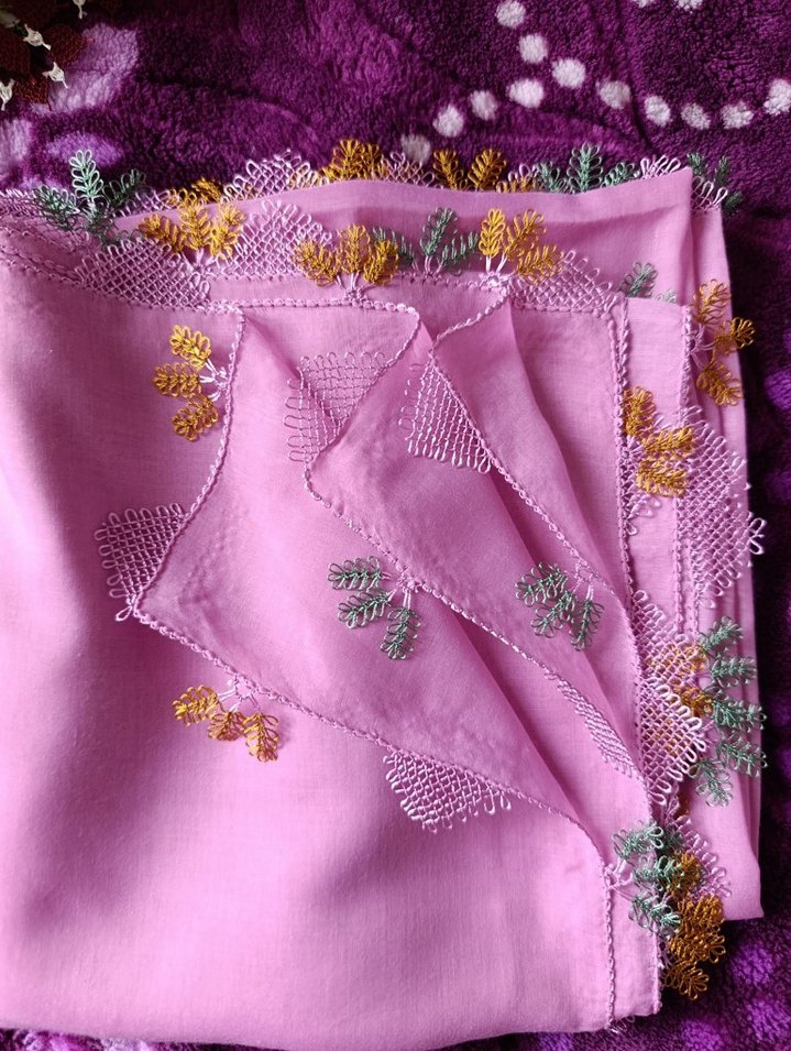 Dantel Detaylı Çok Renkli Bohem Kadın Şal - Görsel 2