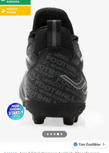 Siyah Zebra Desenli Erkek Futbol Ayakkabısı - Görsel 3